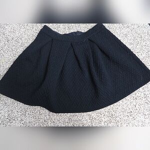 Bethany Mota Black Mini Skater Skirt Pleated